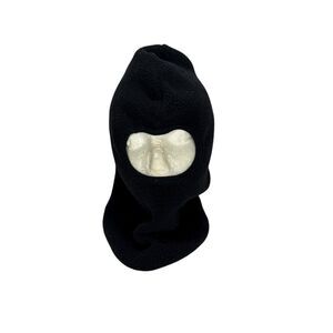 Vintage Y2K ZERO Fleece Black Balaclava Face Mask Baklava Ski Snow